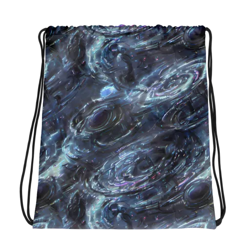 Blue Gravity on a Drawstring Bag