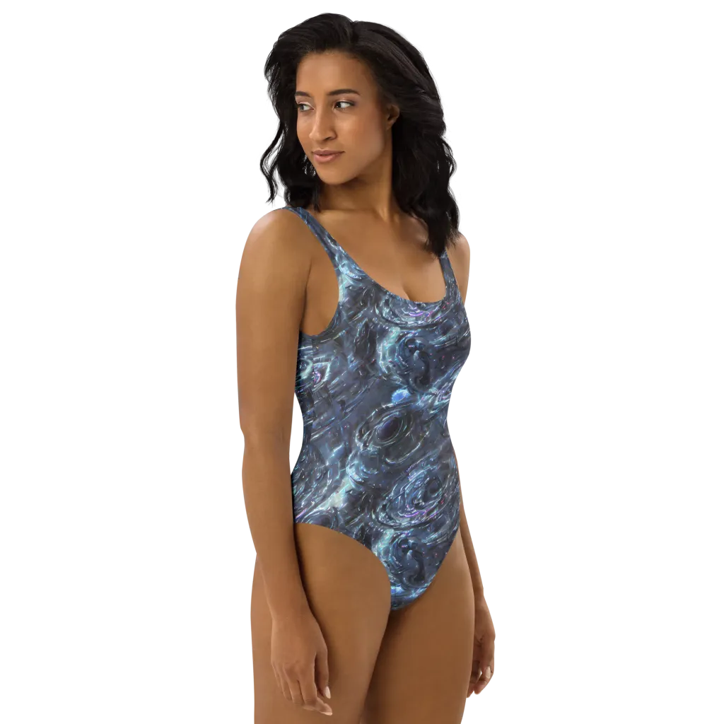 Blue Gravity on One-Piece Swimsuit — Right