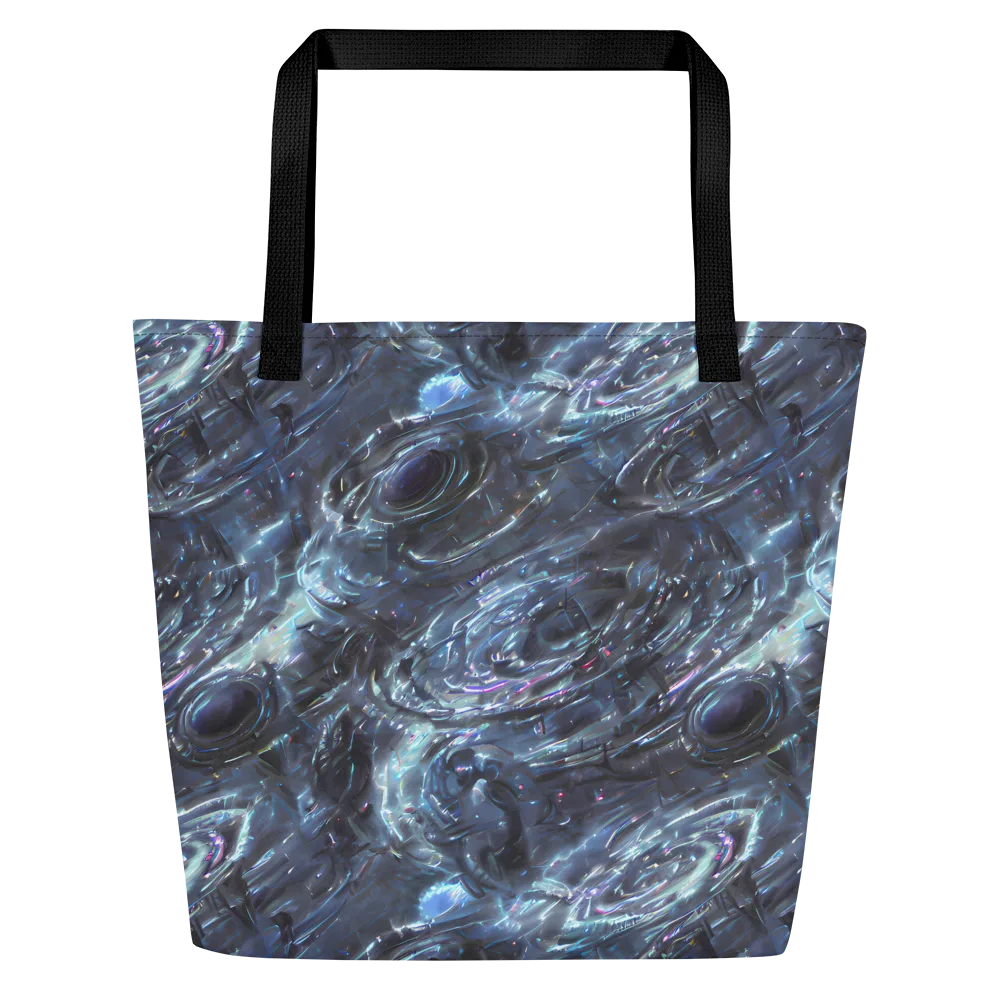 Blue Gravity on Large Tote Bag W/ Pocket — Front