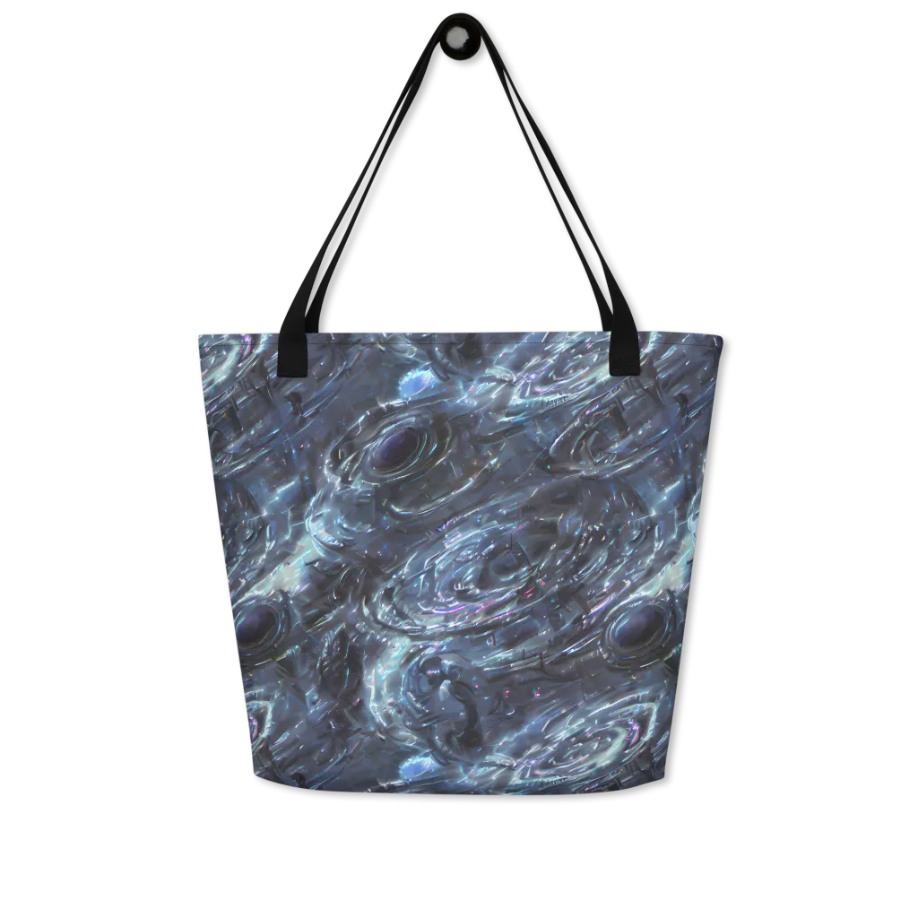 Blue Gravity on Large Tote Bag W/ Pocket — Front