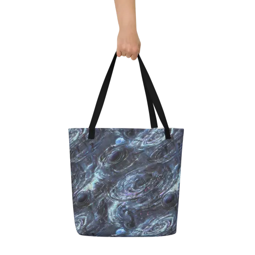 Blue Gravity on a Large Tote Bag W/ Pocket