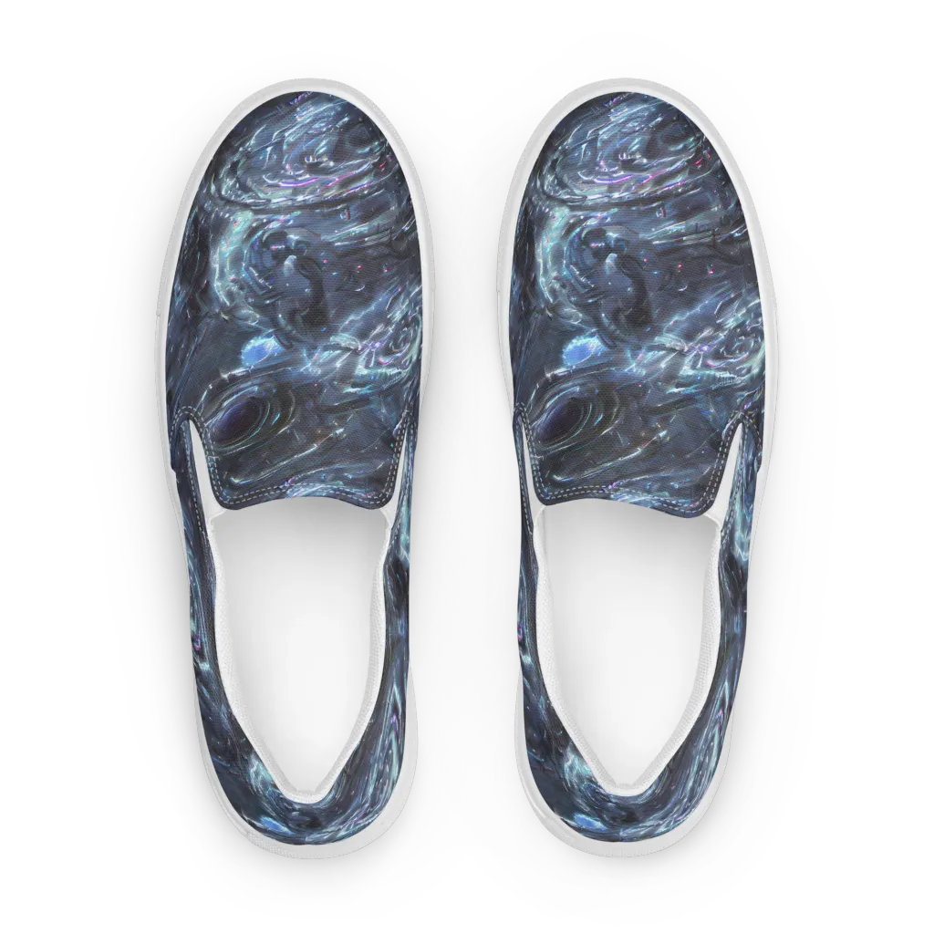 Blue Gravity on Women's Slip-On Canvas Shoes — Front