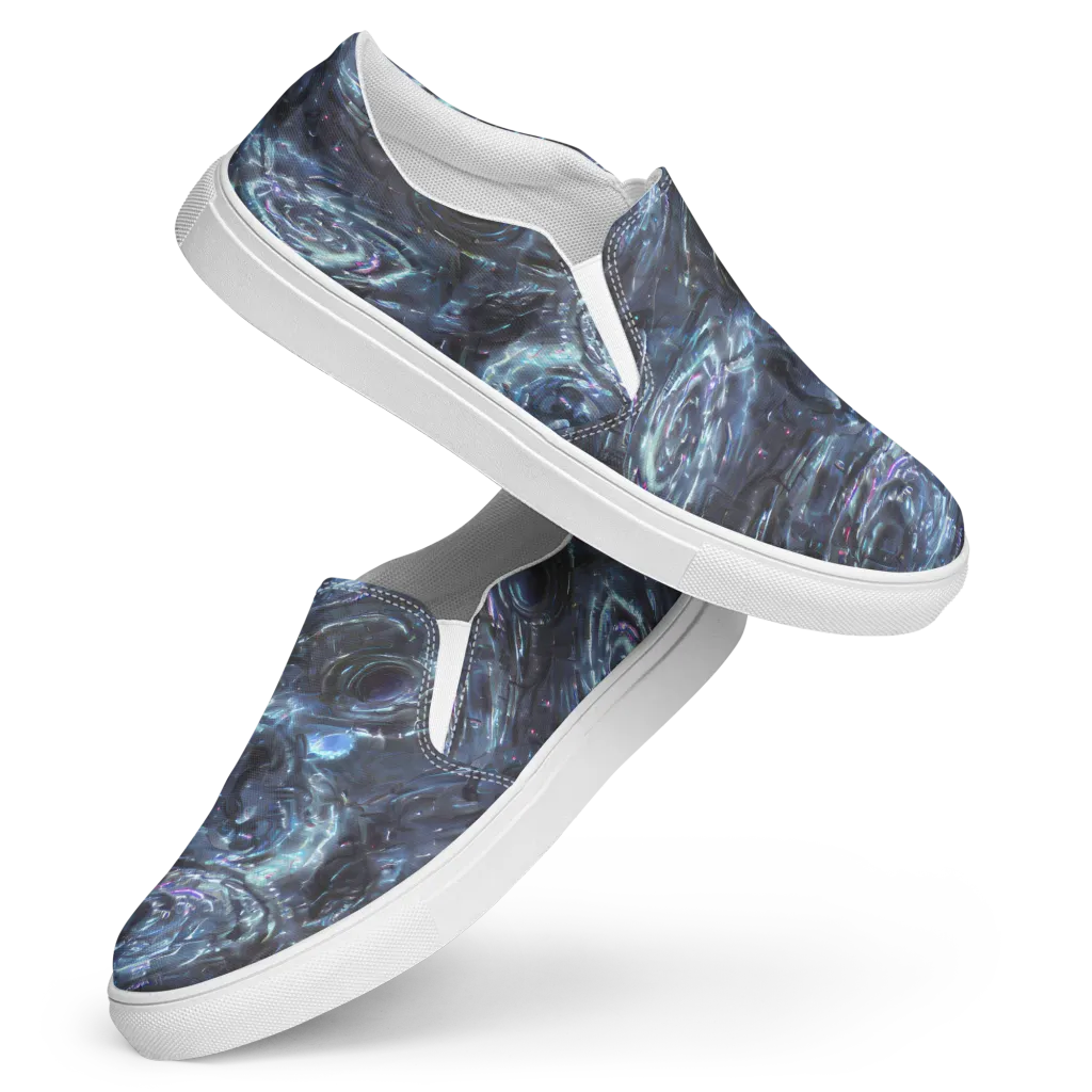 Blue Gravity on Women's Slip-On Canvas Shoes — Front