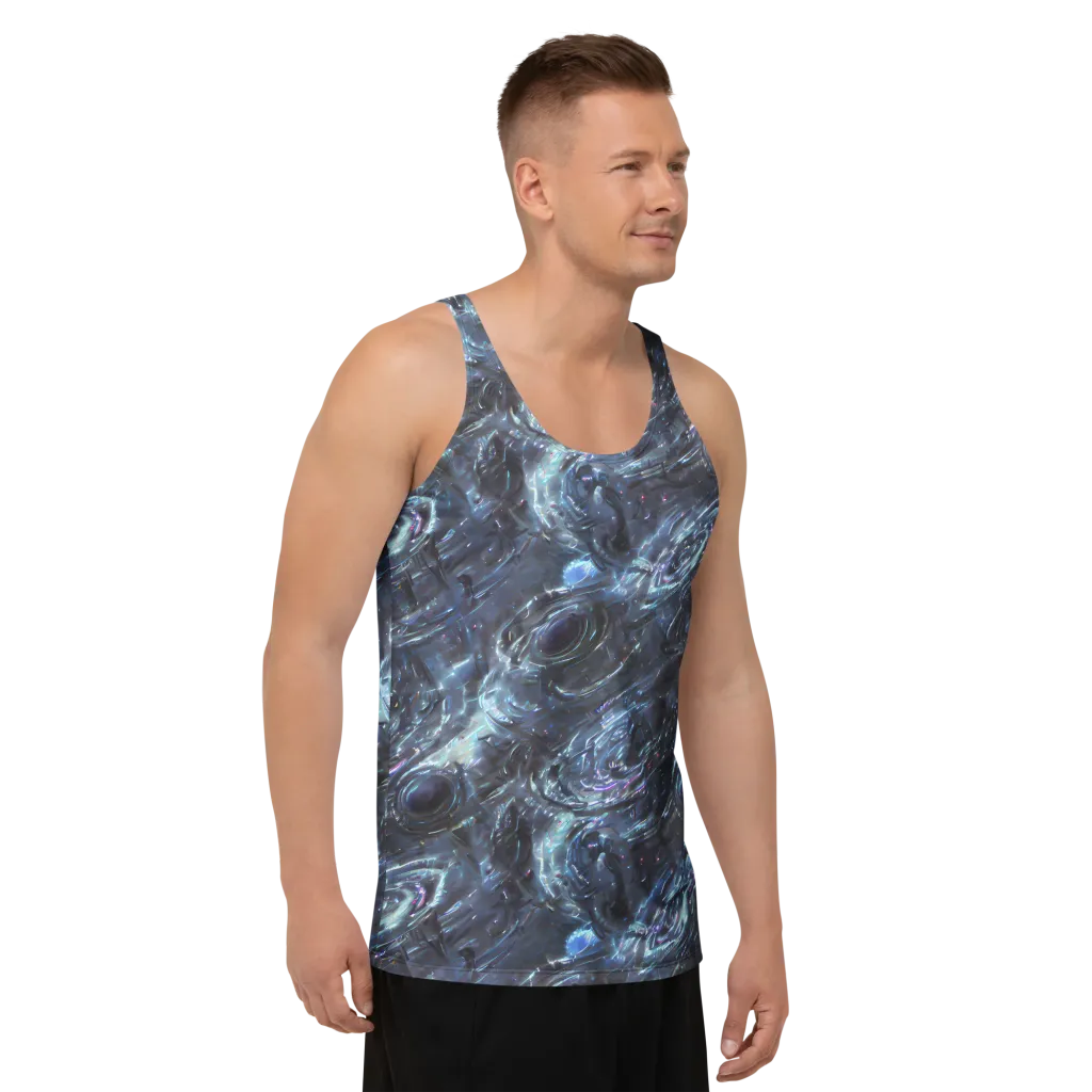 Blue Gravity on Men's Tank Top — Right Front