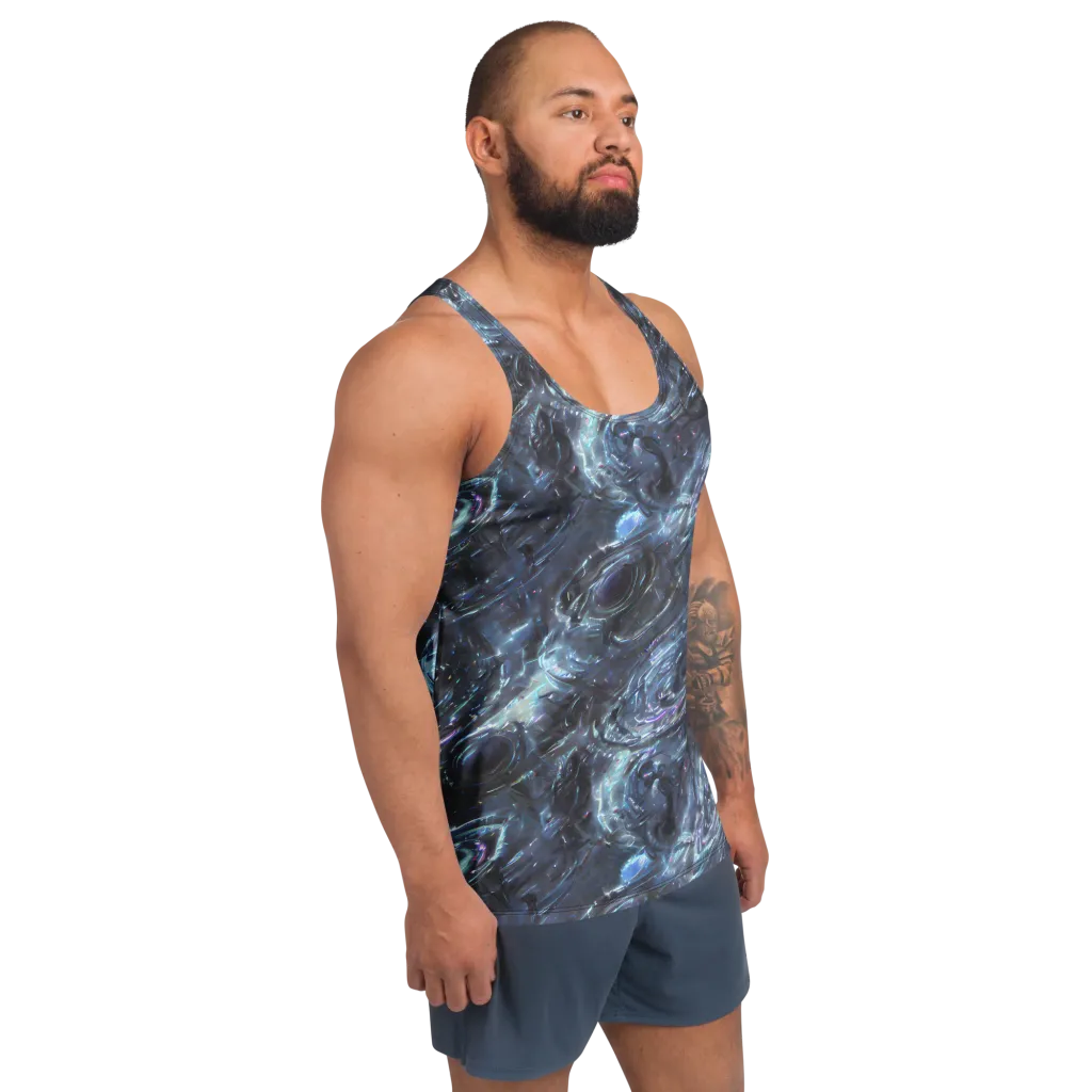 Blue Gravity on Men's Tank Top — Right Front