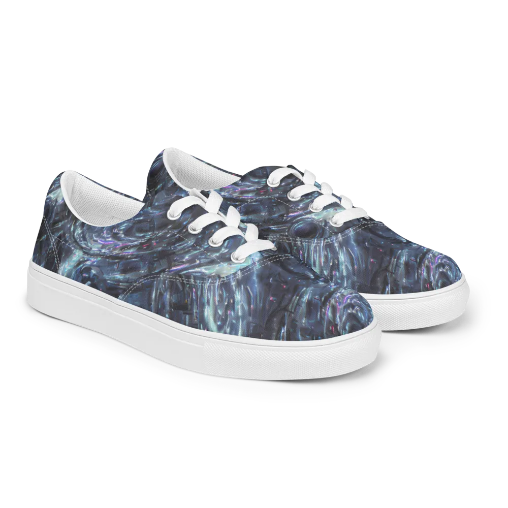 Blue Gravity on Men's Lace-Up Canvas Shoes — Right Front