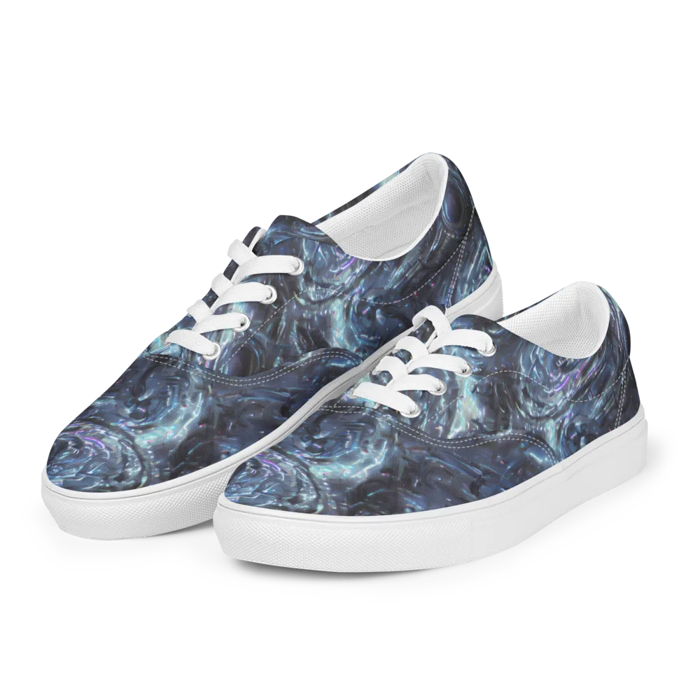 Blue Gravity on Men's Lace-Up Canvas Shoes — Left Front