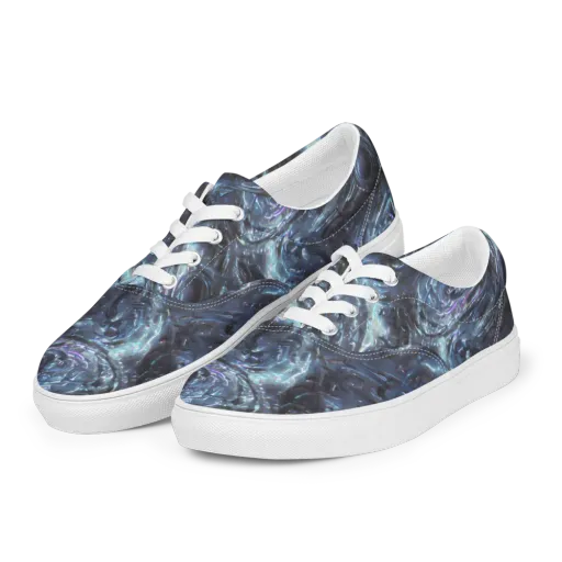 Blue Gravity on a Men's Lace-Up Canvas Shoes