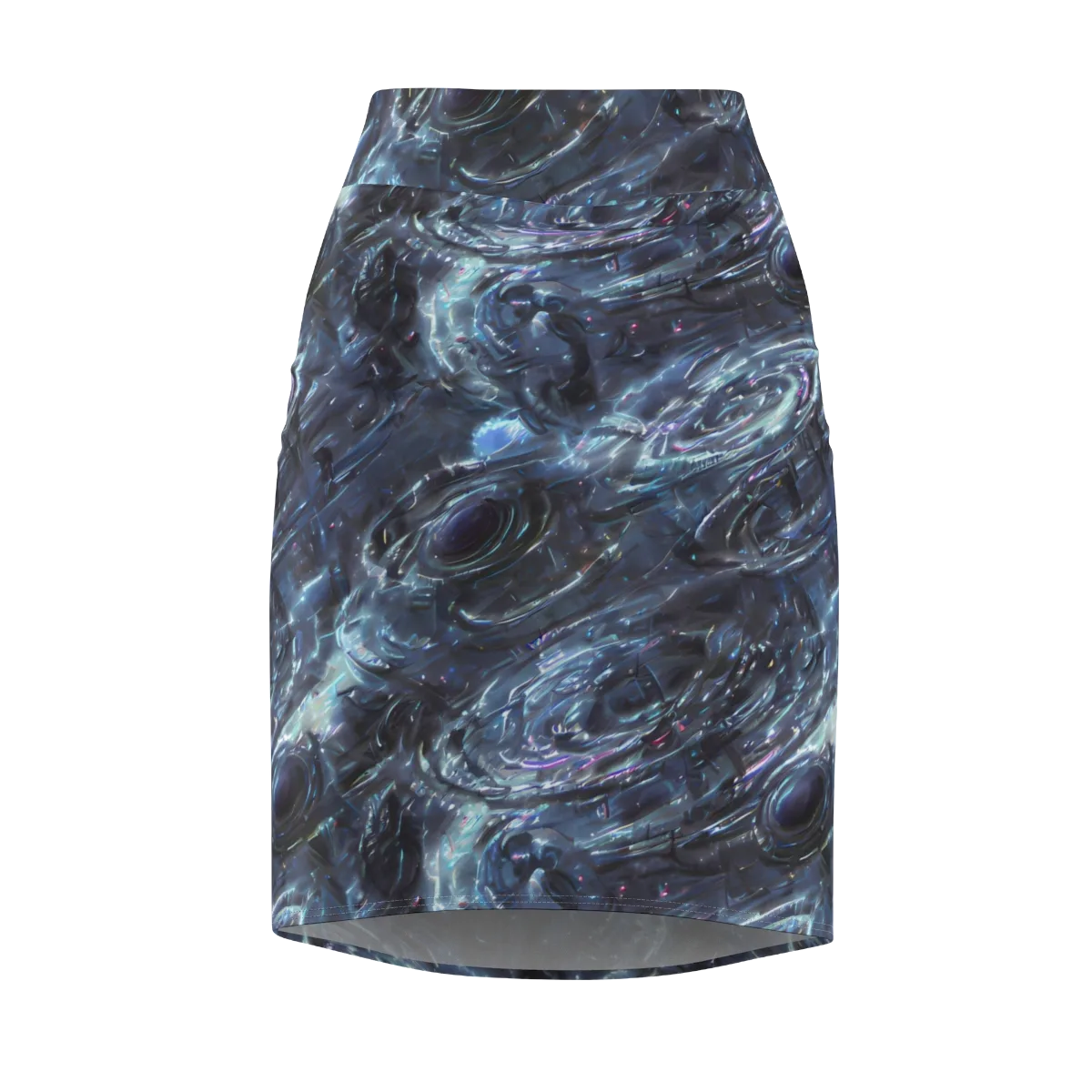 Blue Gravity on Pencil Skirt — Front