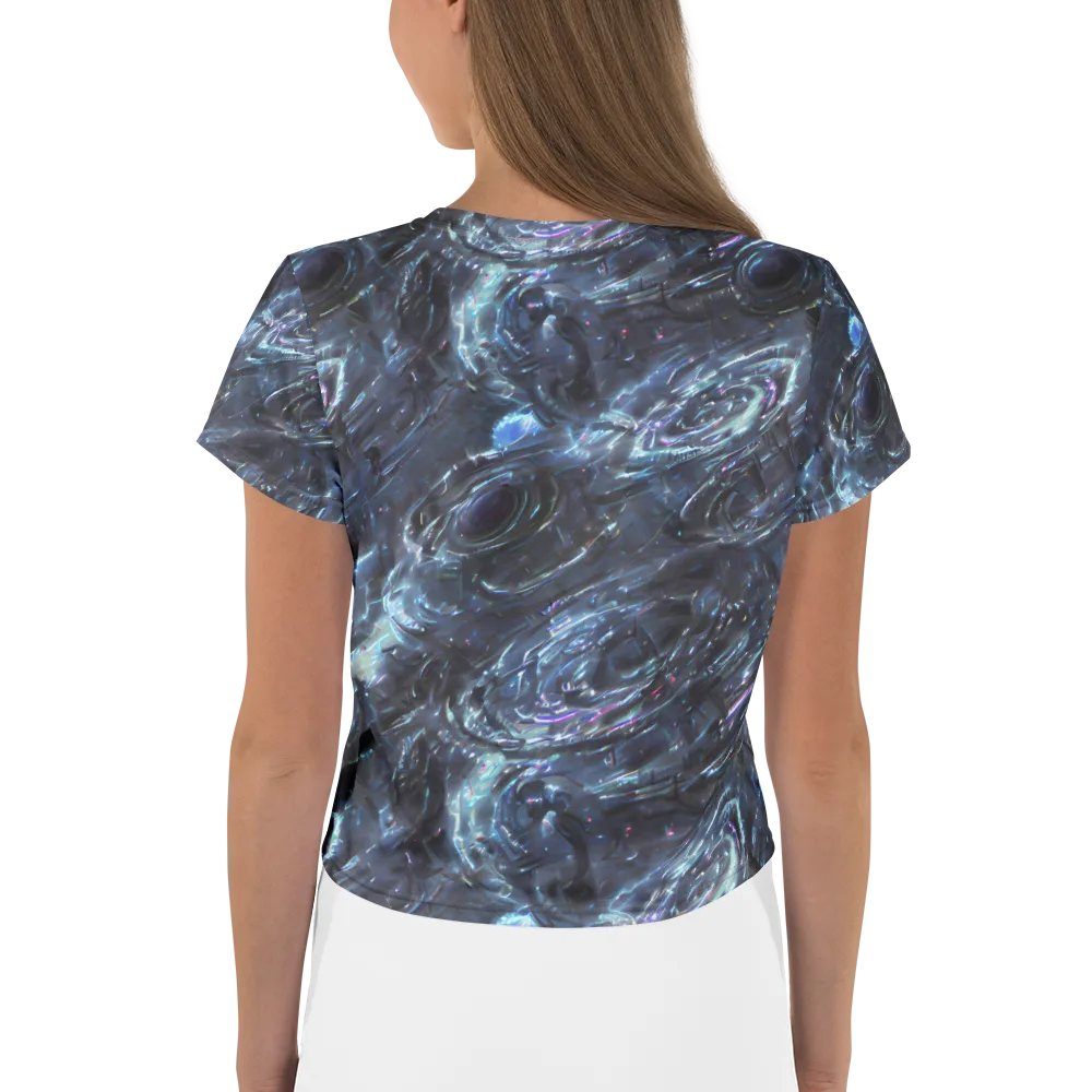 Blue Gravity on Crop Tee — Back