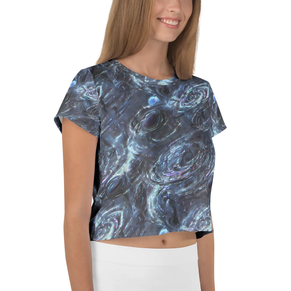Blue Gravity on Crop Tee — Right