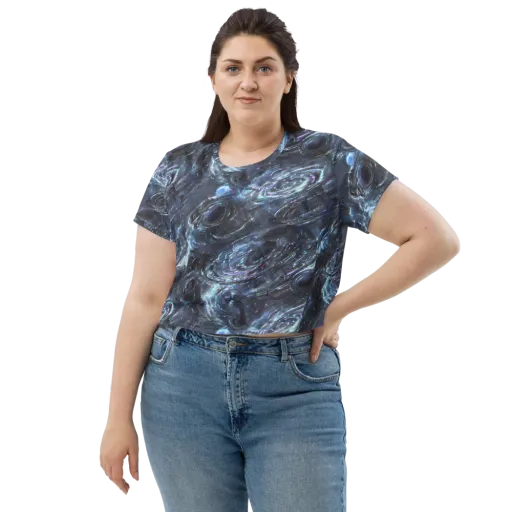 Blue Gravity on a Crop Tee