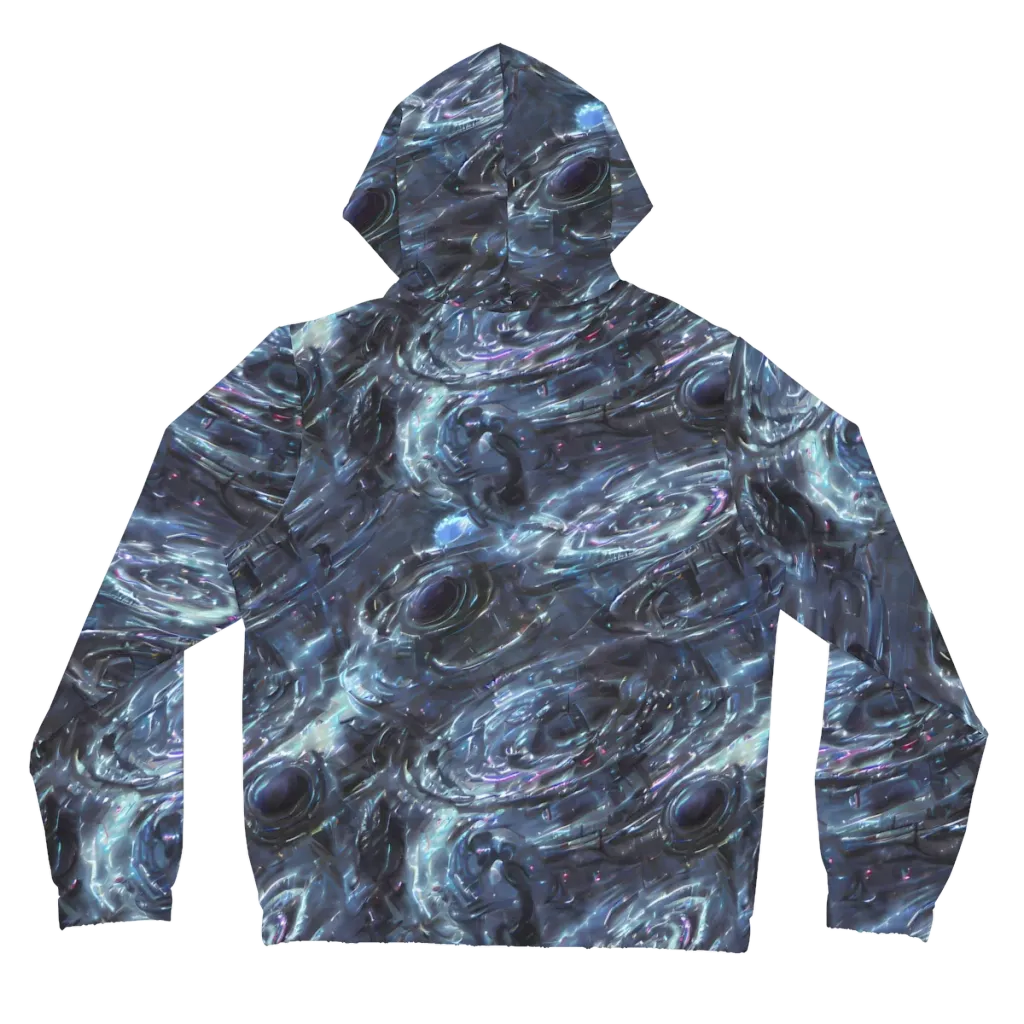 Blue Gravity on Women's Full-Zip Hoodie — Back