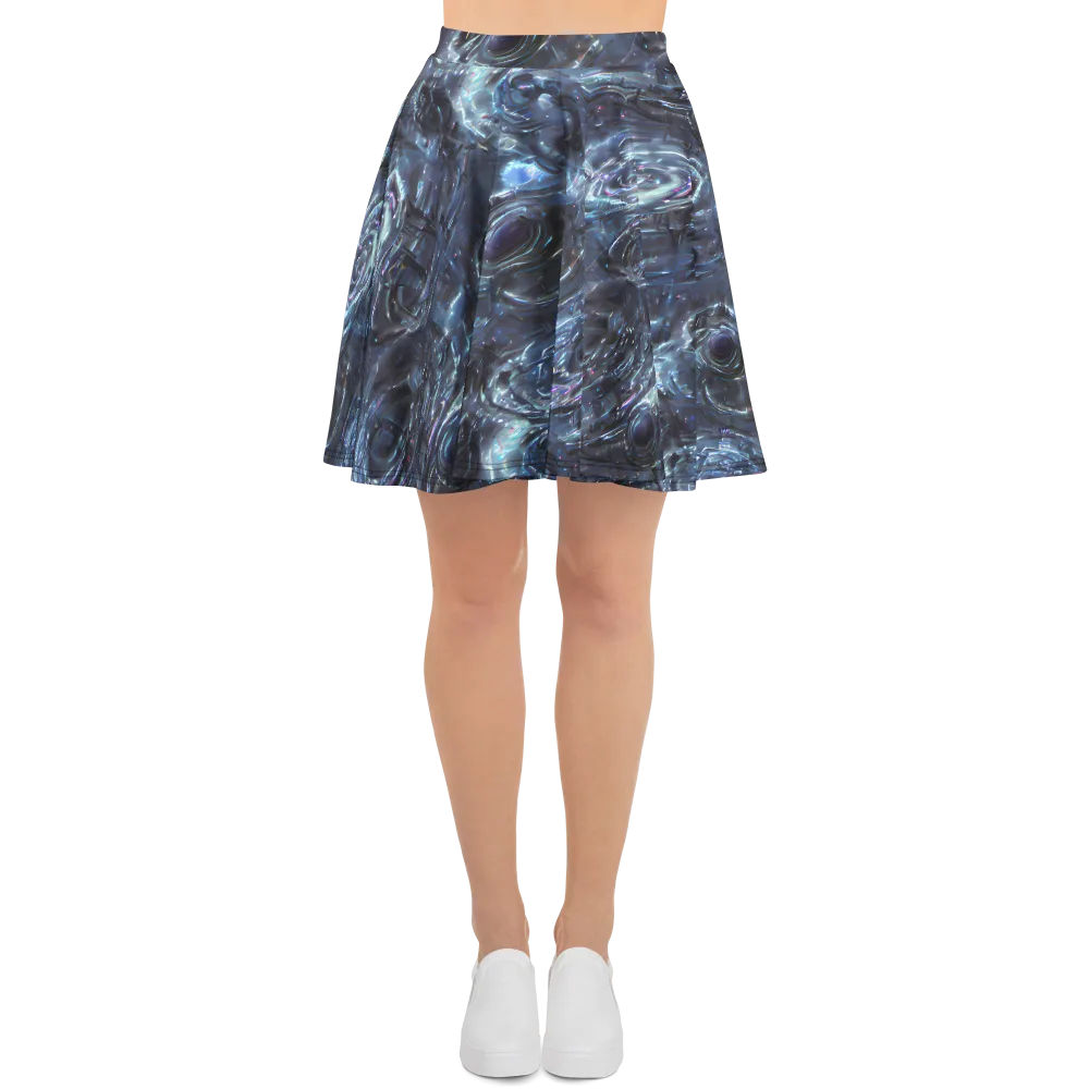 Blue Gravity on Skater Skirt — Front