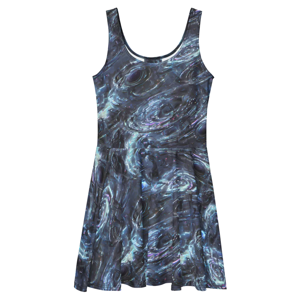 Blue Gravity on Skater Dress — Front