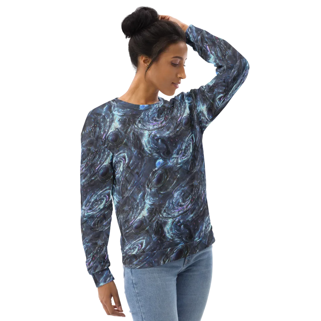 Blue Gravity on Sweatshirt — Right Front