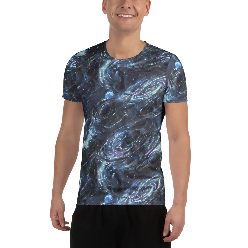 Blue Gravity on Men's Athletic T-Shirt — Front