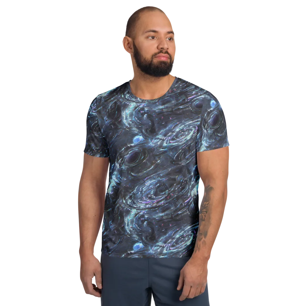 Blue Gravity on Men's Athletic T-Shirt — Front