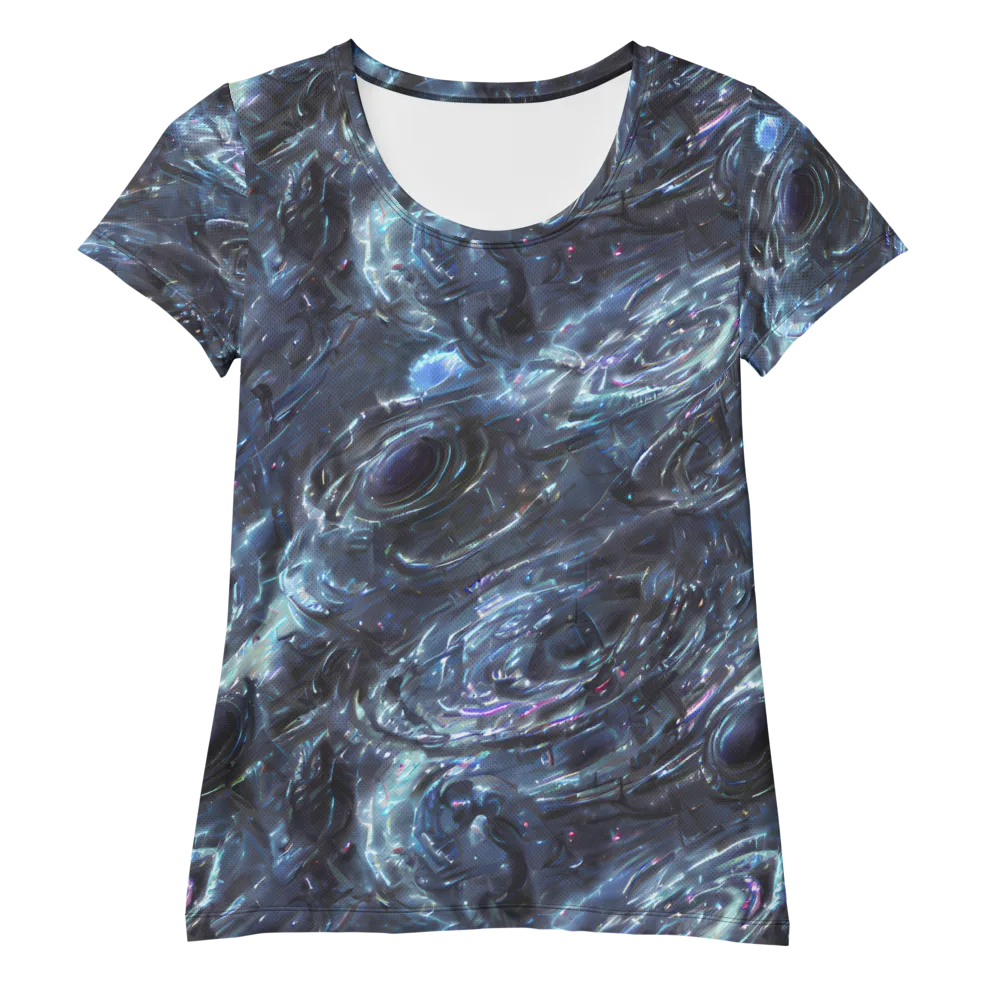 Blue Gravity on Women's Athletic T-Shirt — Front