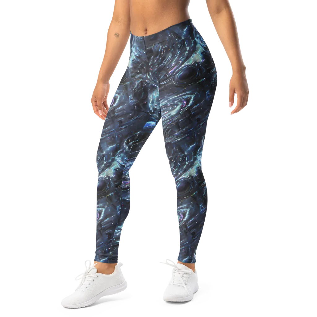 Blue Gravity on Leggings — Left Front
