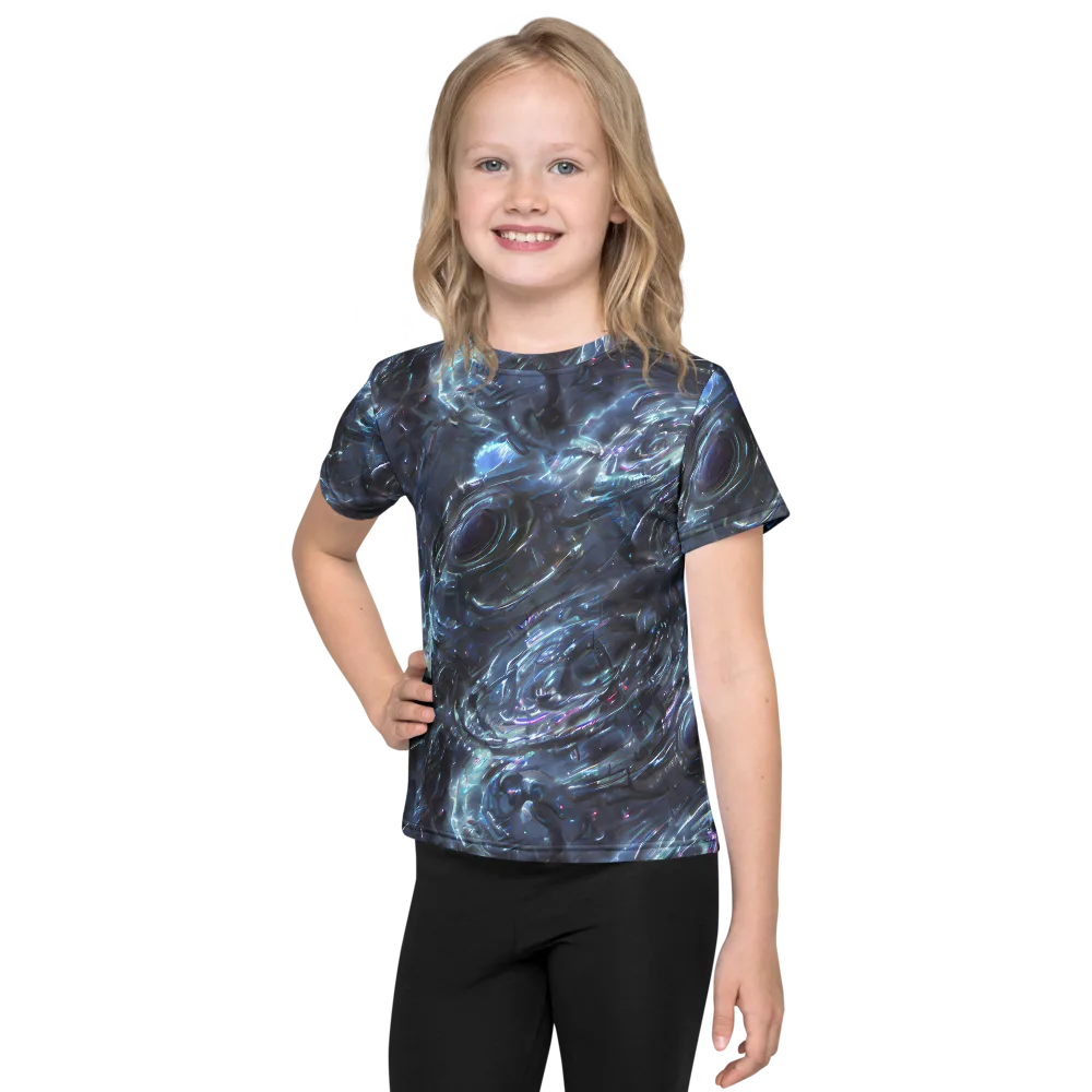 Blue Gravity on Kids Crew Neck T-Shirt — Front
