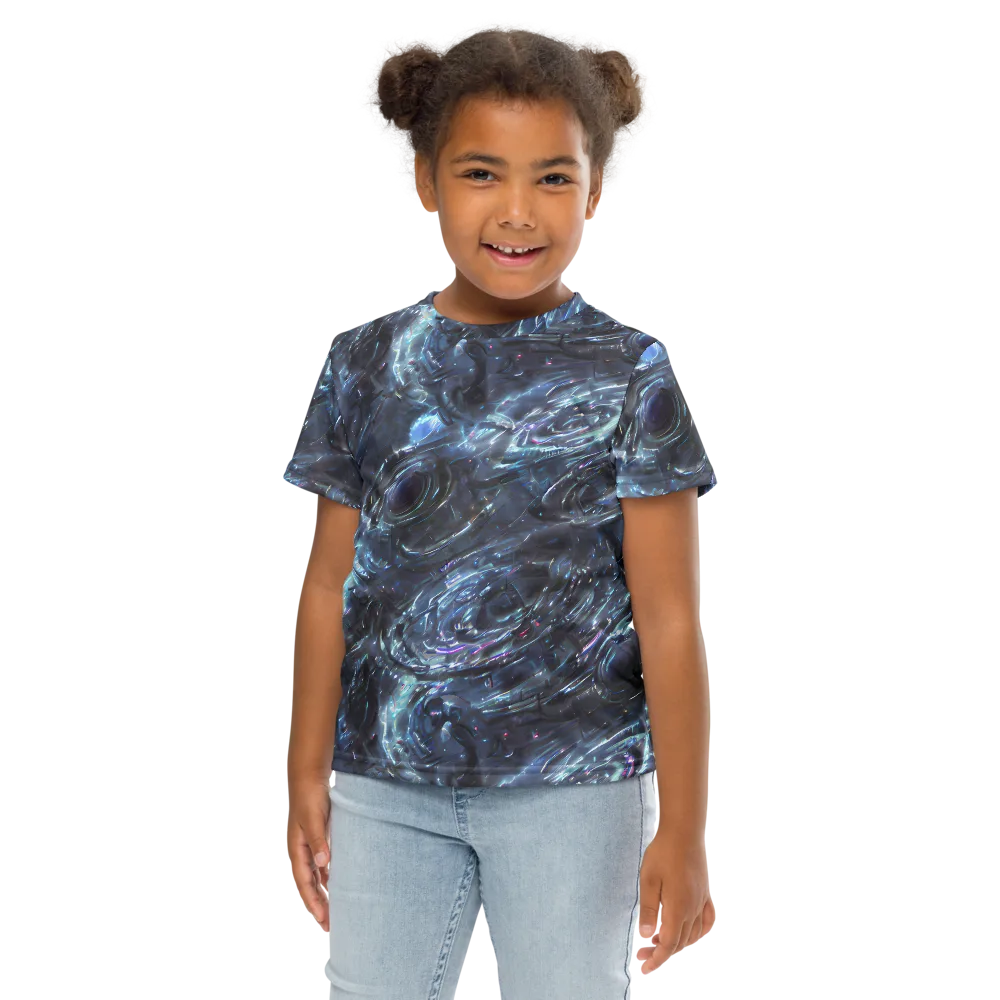 Blue Gravity on Kids Crew Neck T-Shirt — Front