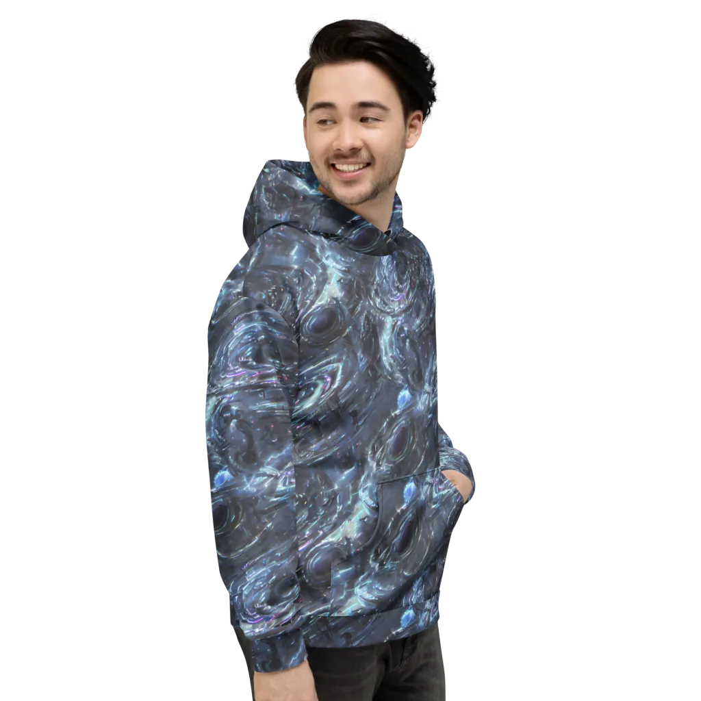 Blue Gravity on Hoodie — Right