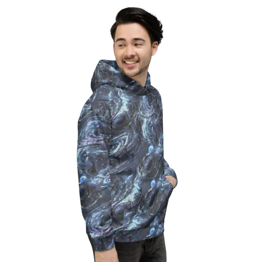 Blue Gravity on a Hoodie