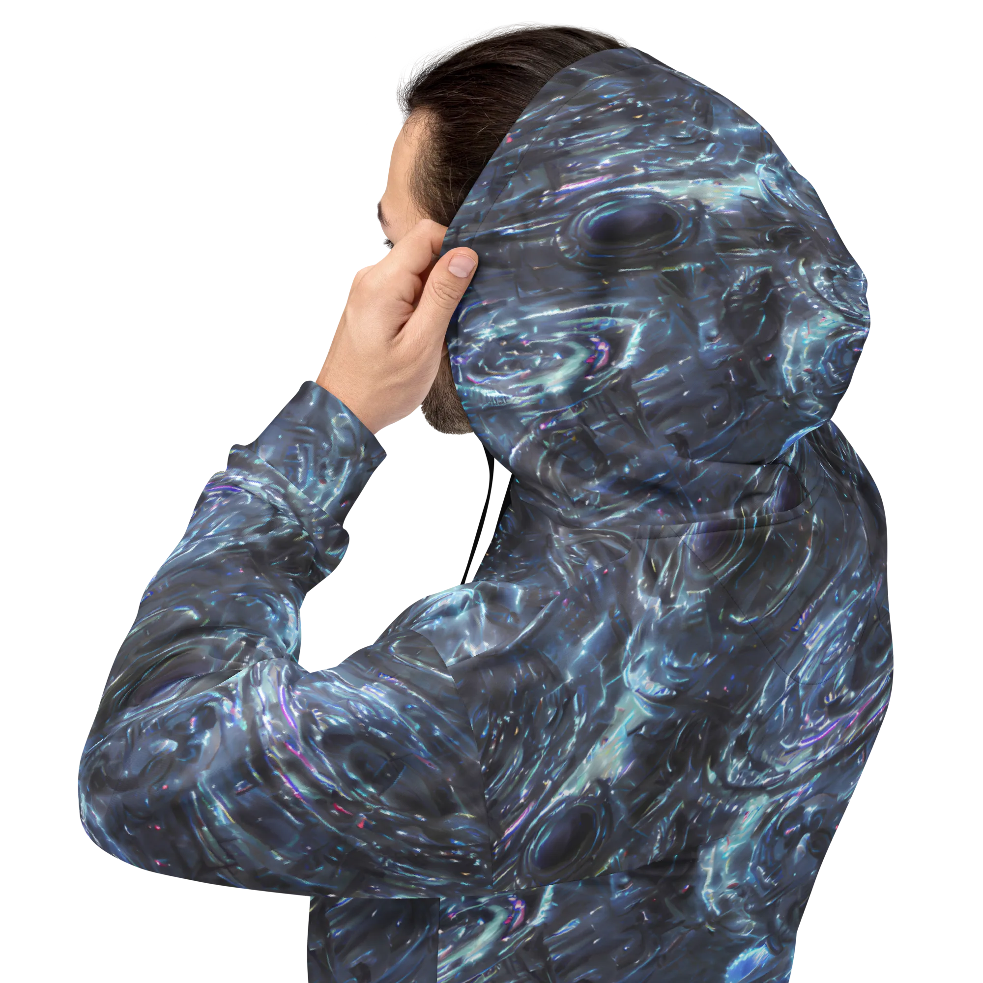 Blue Gravity on Hoodie — Back