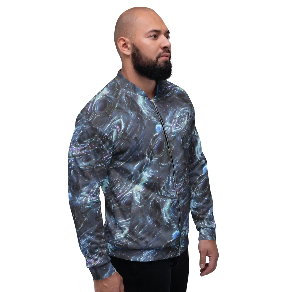 Blue Gravity on Bomber Jacket — Right