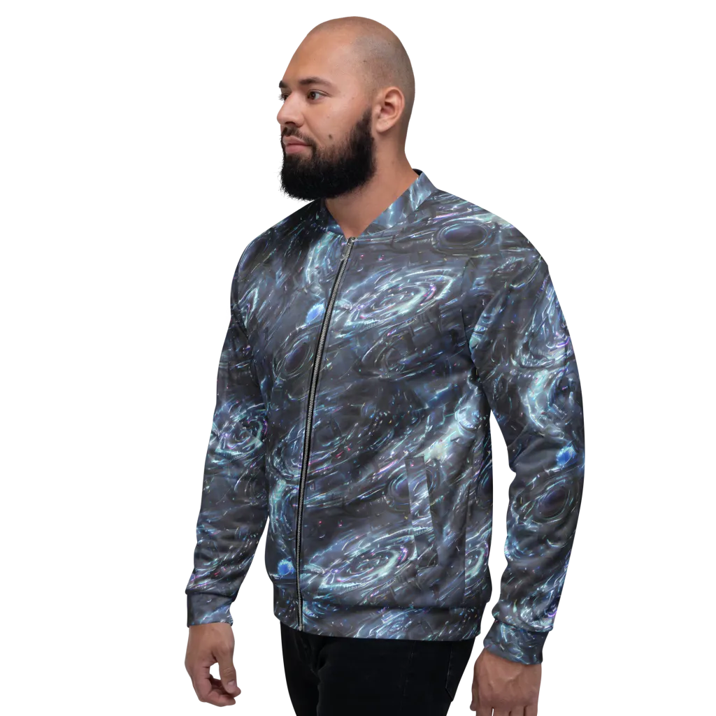 Blue Gravity on Bomber Jacket — Left