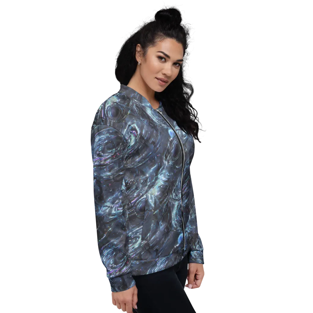 Blue Gravity on Bomber Jacket — Right