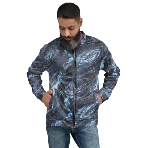 Blue Gravity on a Bomber Jacket