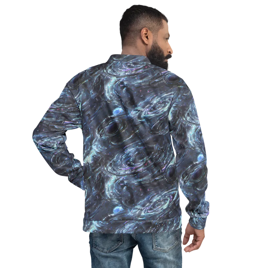 Blue Gravity on Bomber Jacket — Back