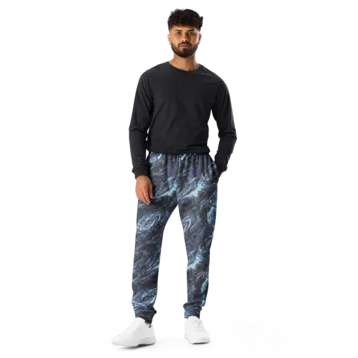 Blue Gravity on a Men's Joggers