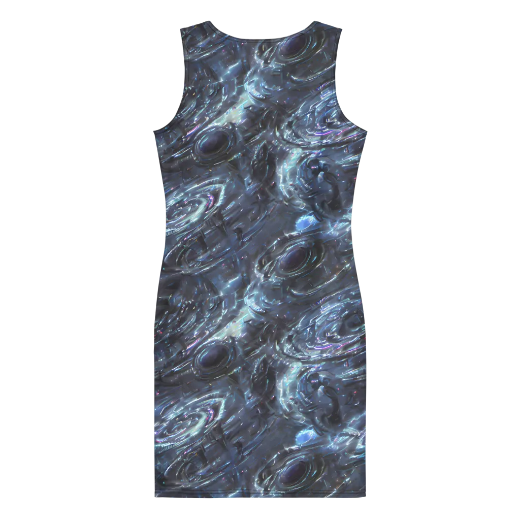 Blue Gravity on Bodycon Dress — Back