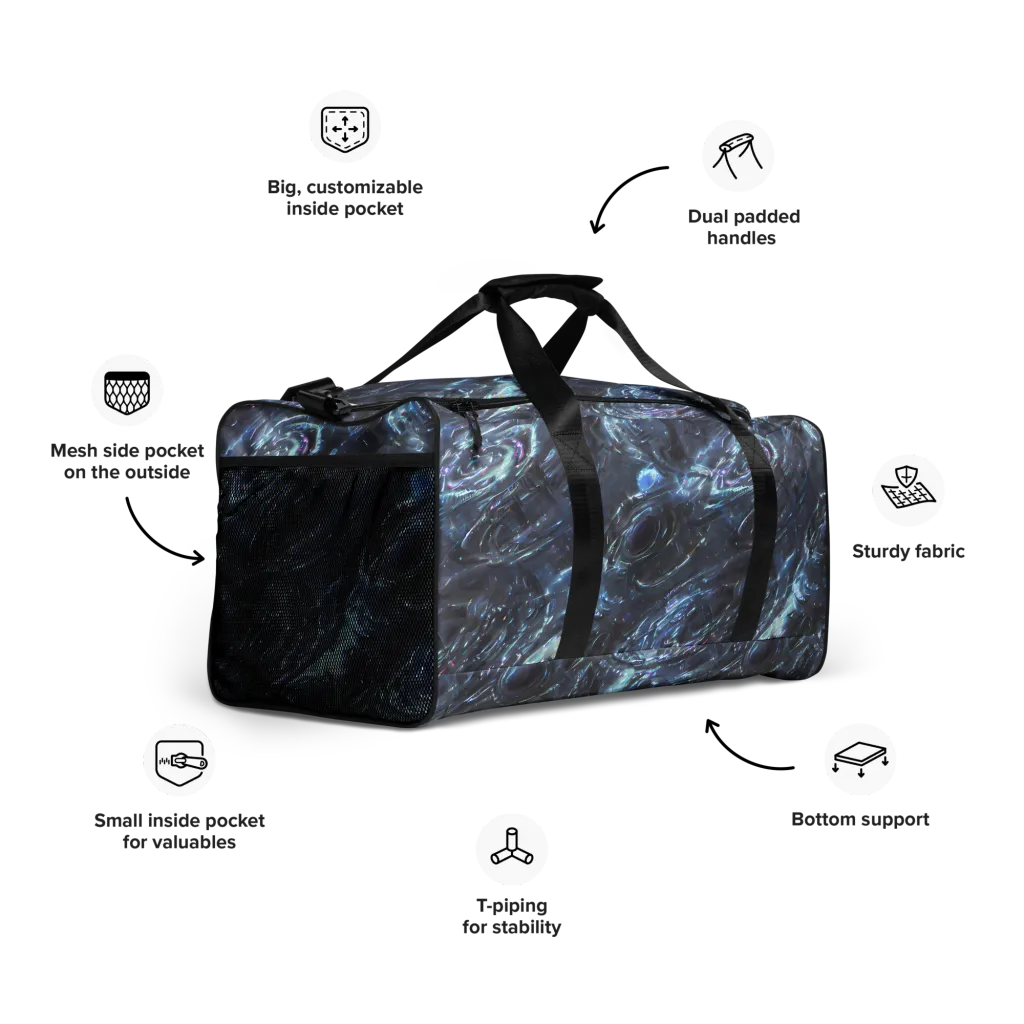 Blue Gravity on Duffle Bag — Right Front
