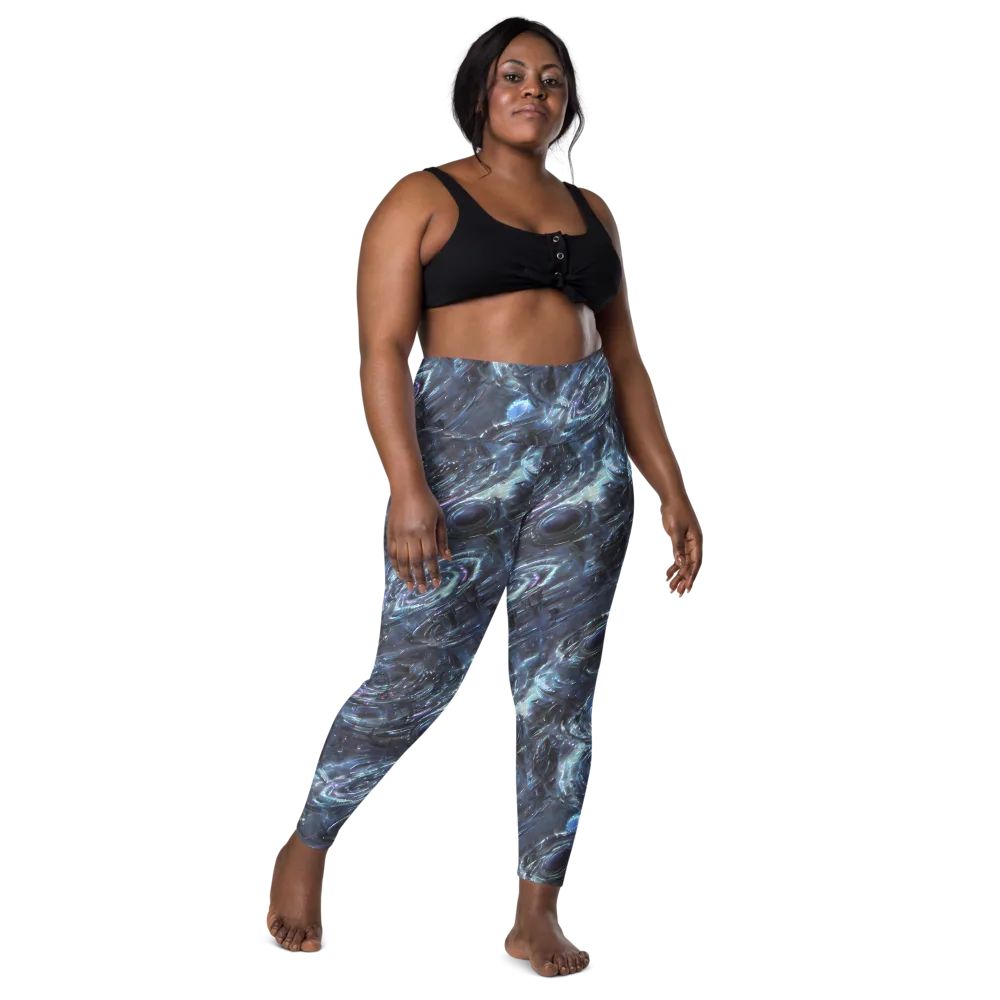 Blue Gravity on Leggings with Pockets — Front