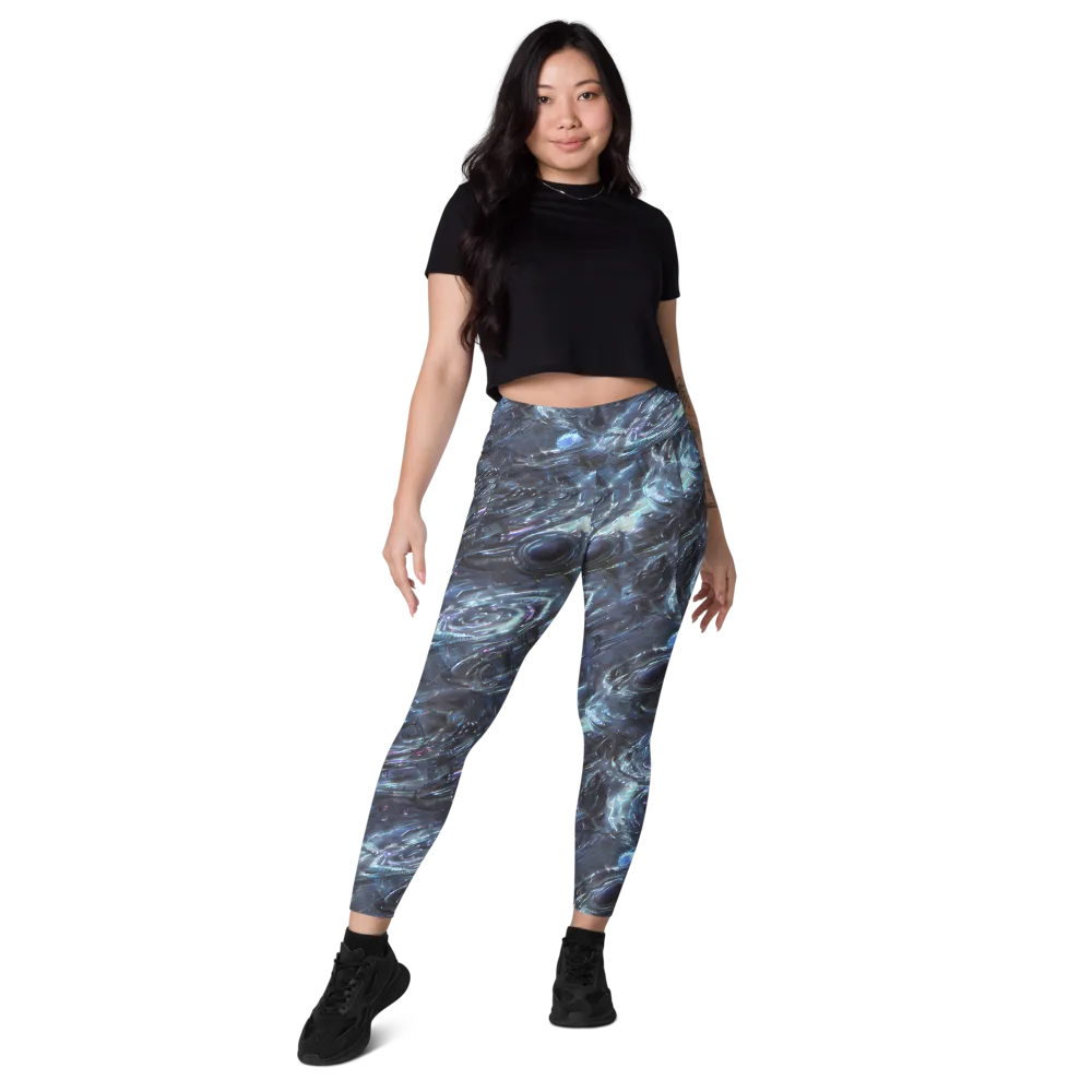 Blue Gravity on Leggings with Pockets — Front