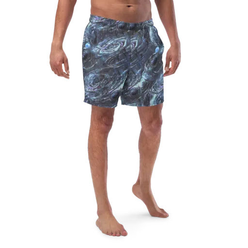 Blue Gravity on a Swim Trunks