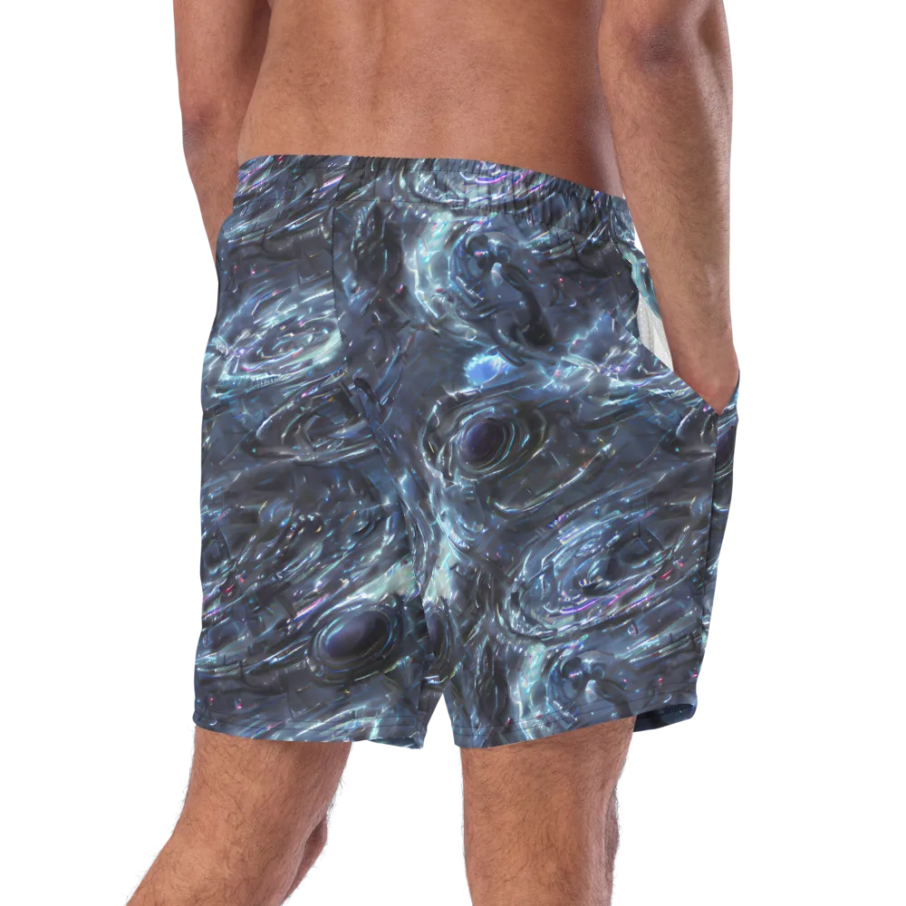 Blue Gravity on Swim Trunks — Right Back