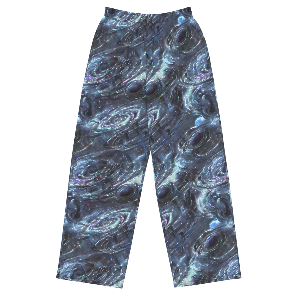 Blue Gravity on Wide-Leg Pants — Front