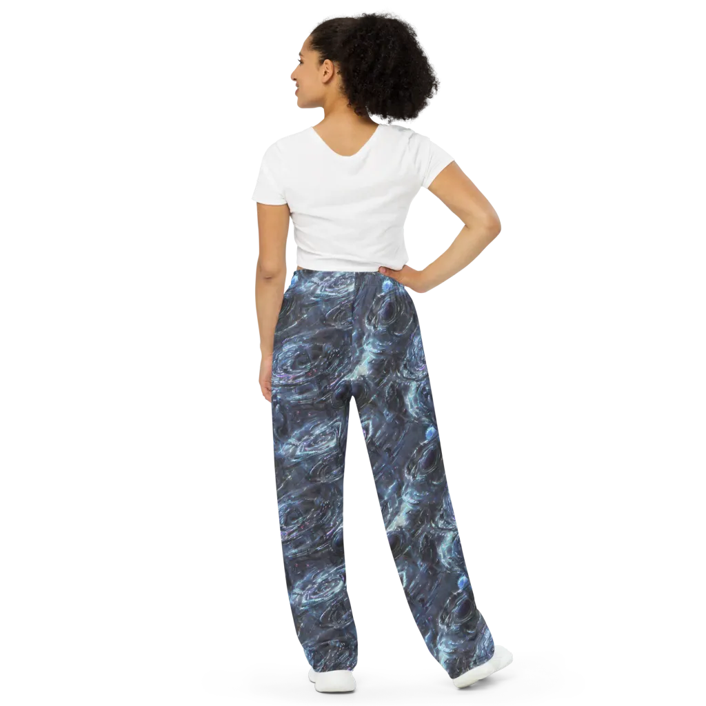 Blue Gravity on Wide-Leg Pants — Back