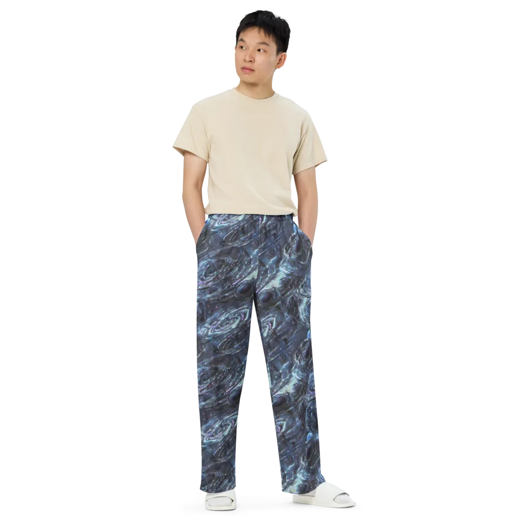 Blue Gravity on Wide-Leg Pants — Front