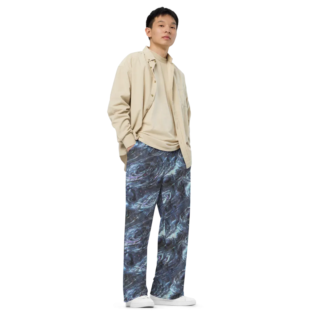 Blue Gravity on Wide-Leg Pants — Right Front