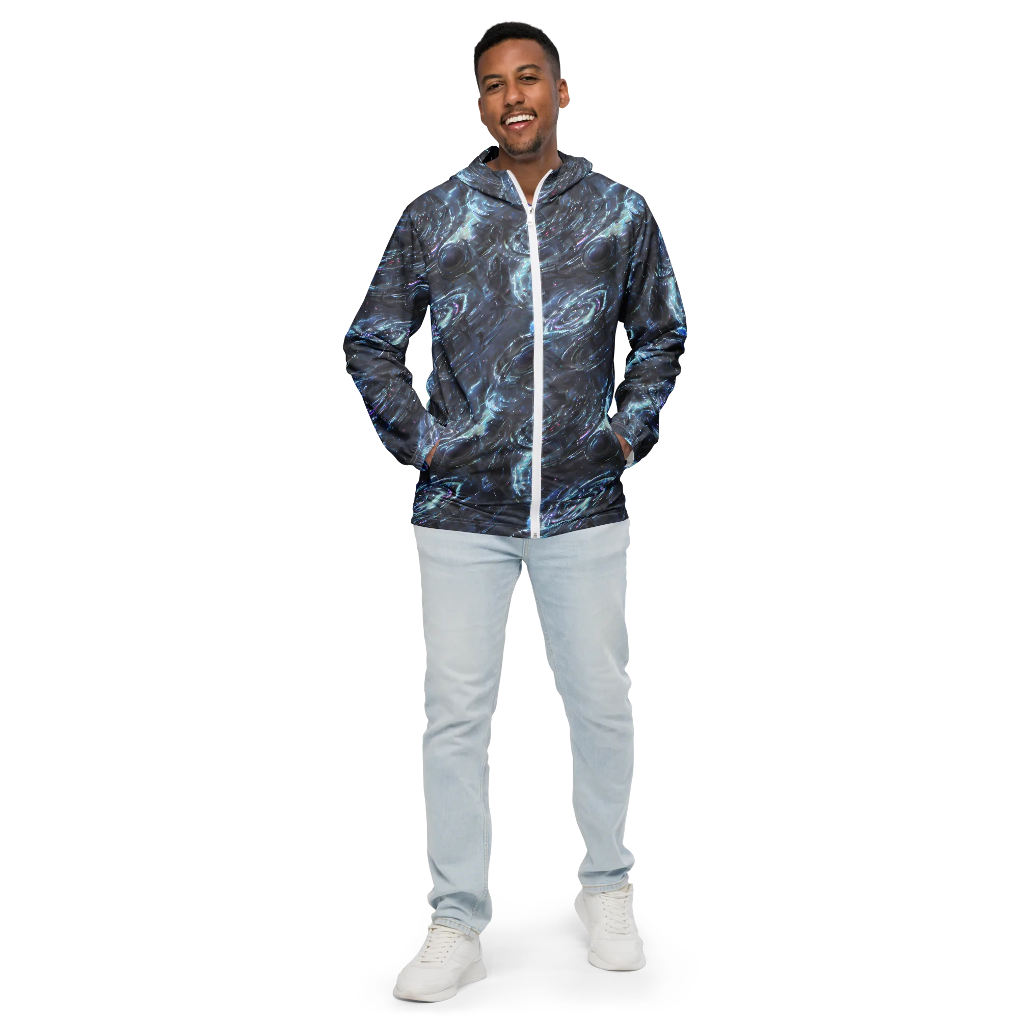 Blue Gravity on Men's Windbreaker — Front