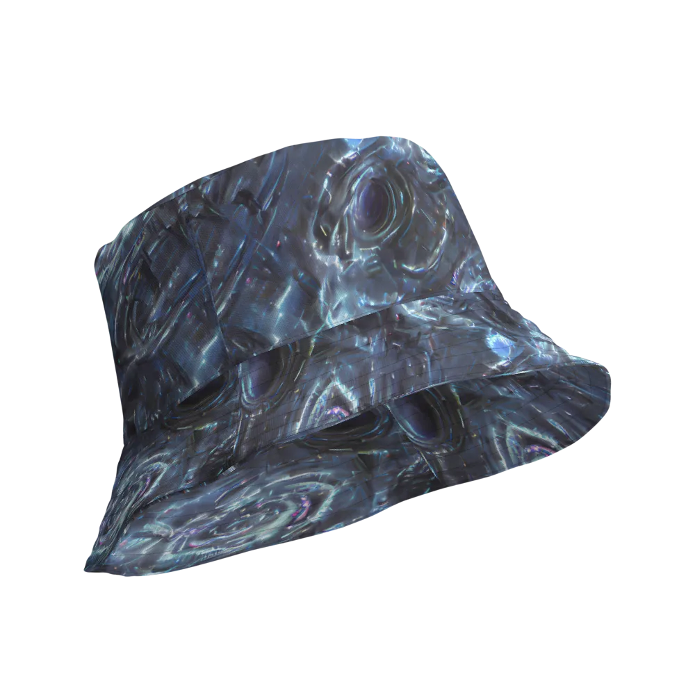 Blue Gravity on Reversible Bucket Hat — Product details Outside