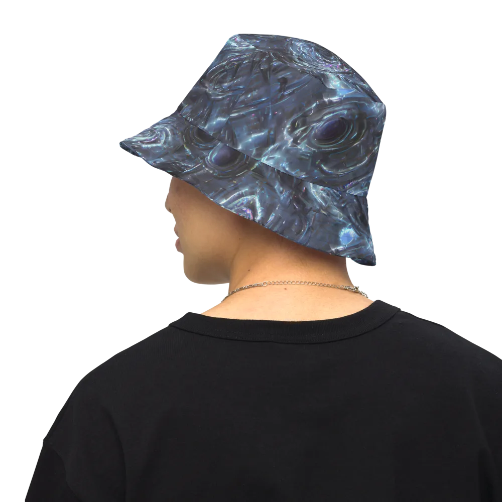 Blue Gravity on Reversible Bucket Hat — Back Inside