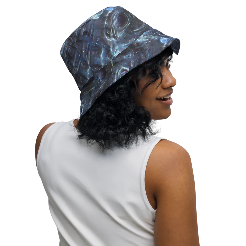 Blue Gravity on Reversible Bucket Hat — Right Outside