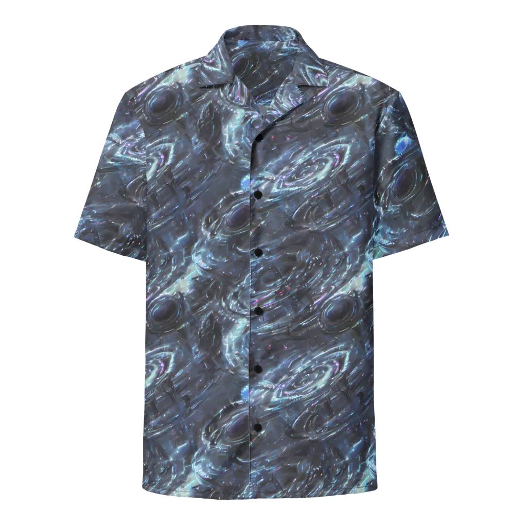 Blue Gravity on Button Shirt — Front